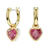 Boucles d'oreilles pendantes Swarovski Stilla_x005f_x000D_coeur rouge