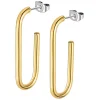 Boucles d'oreilles pendante femme LOTUS acier doré