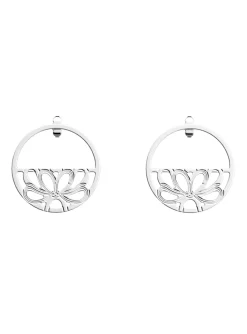 Boucles d'oreilles pendantes Les Georgettes Flora_x005f_x000D_30 mm argentées