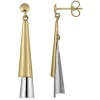 Boucles d'oreilles pendantes 2 ors en 9 carats