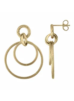 Boucles d'oreilles pendantes Brillaxis or jaune 18k