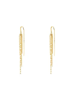 Boucles d'oreilles pendantes Agatha métal doré_x005f_x000D_Collection NEBET