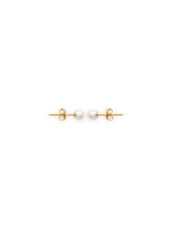 Boucles d'oreilles perle plaqué or 4mm