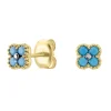 Boucles d'oreilles puces Agatha Beloved turquoises
