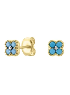 Boucles d'oreilles puces Agatha Beloved turquoises