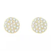 Boucles d'oreilles puces Agatha Cristal dorées