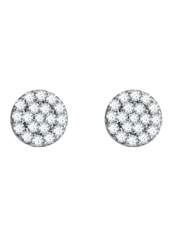 Boucles d'oreilles puces Agatha Cristal argent