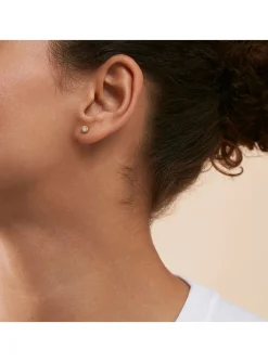 Boucles d'oreilles puces Agatha Brillant dorées
