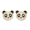 Boucles d'oreilles puces Brillaxis panda