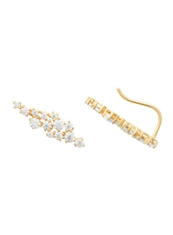 Boucles d'oreilles puces Brillaxis plaqué or OZ