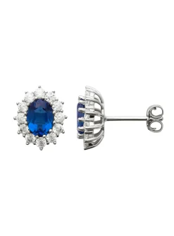 Boucles d'oreilles puces Brillaxis marquise argent