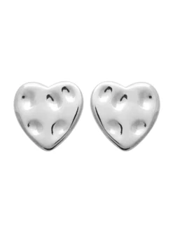 Boucles d'oreilles puces coeur Brillaxis