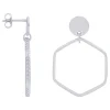 Boucles d'oreilles Saunier argent ligne Epi