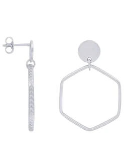 Boucles d'oreilles Saunier argent ligne Epi