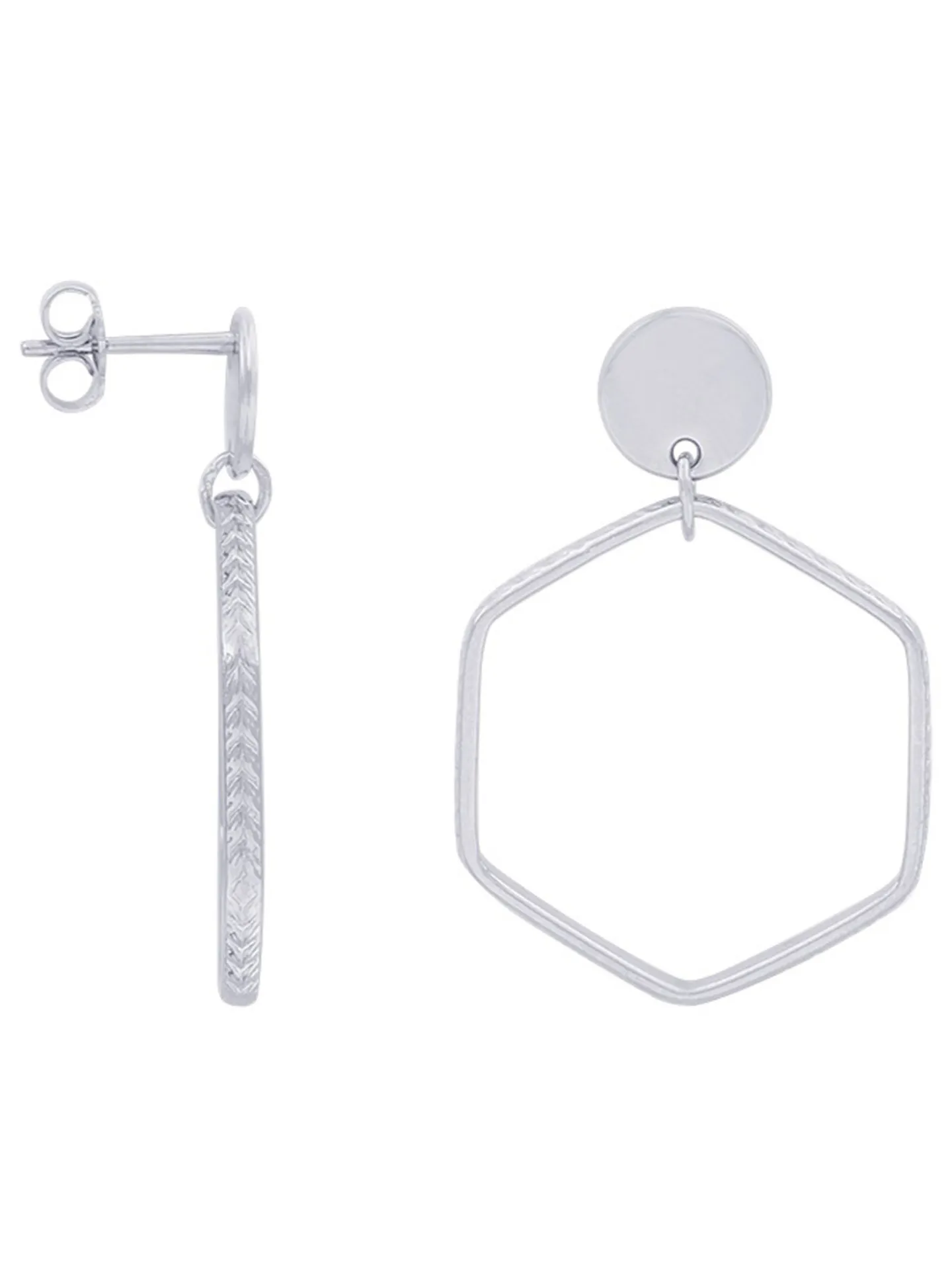 Boucles d'oreilles Saunier argent ligne Epi