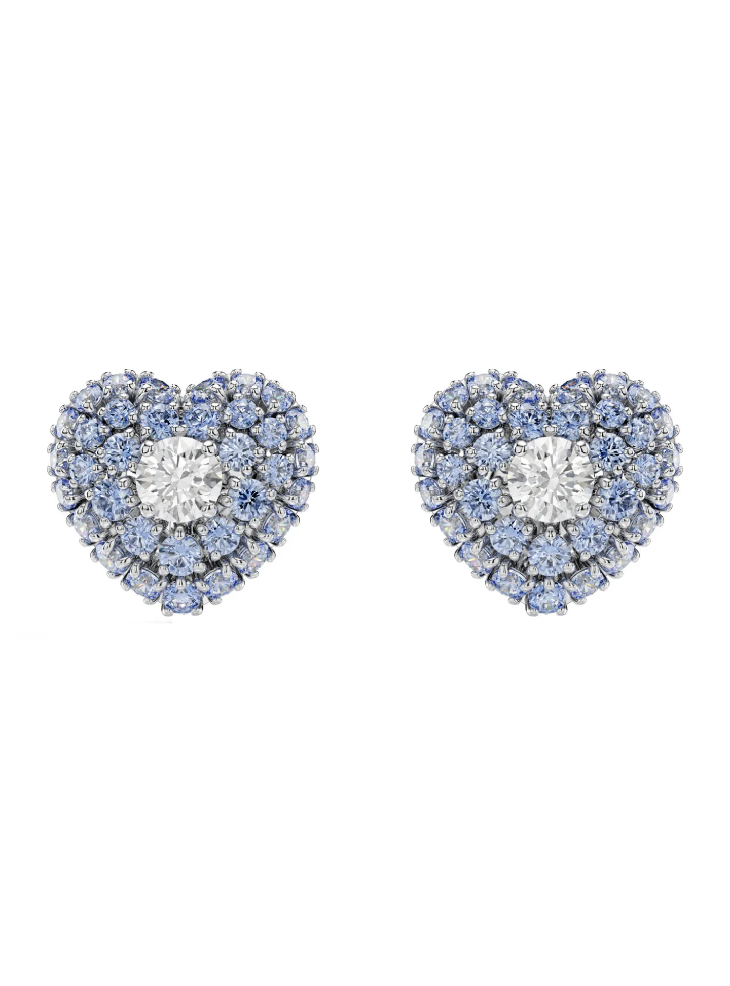 Boucles d'oreilles Swarovski Hyperbola coeur bleu