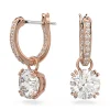 Boucles d'oreilles Swarovski Constella rosées