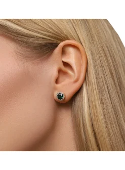 Boucles d'oreilles Swarovski Una verte