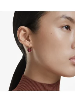Boucles d'oreilles Swarovski Bella doré rouge