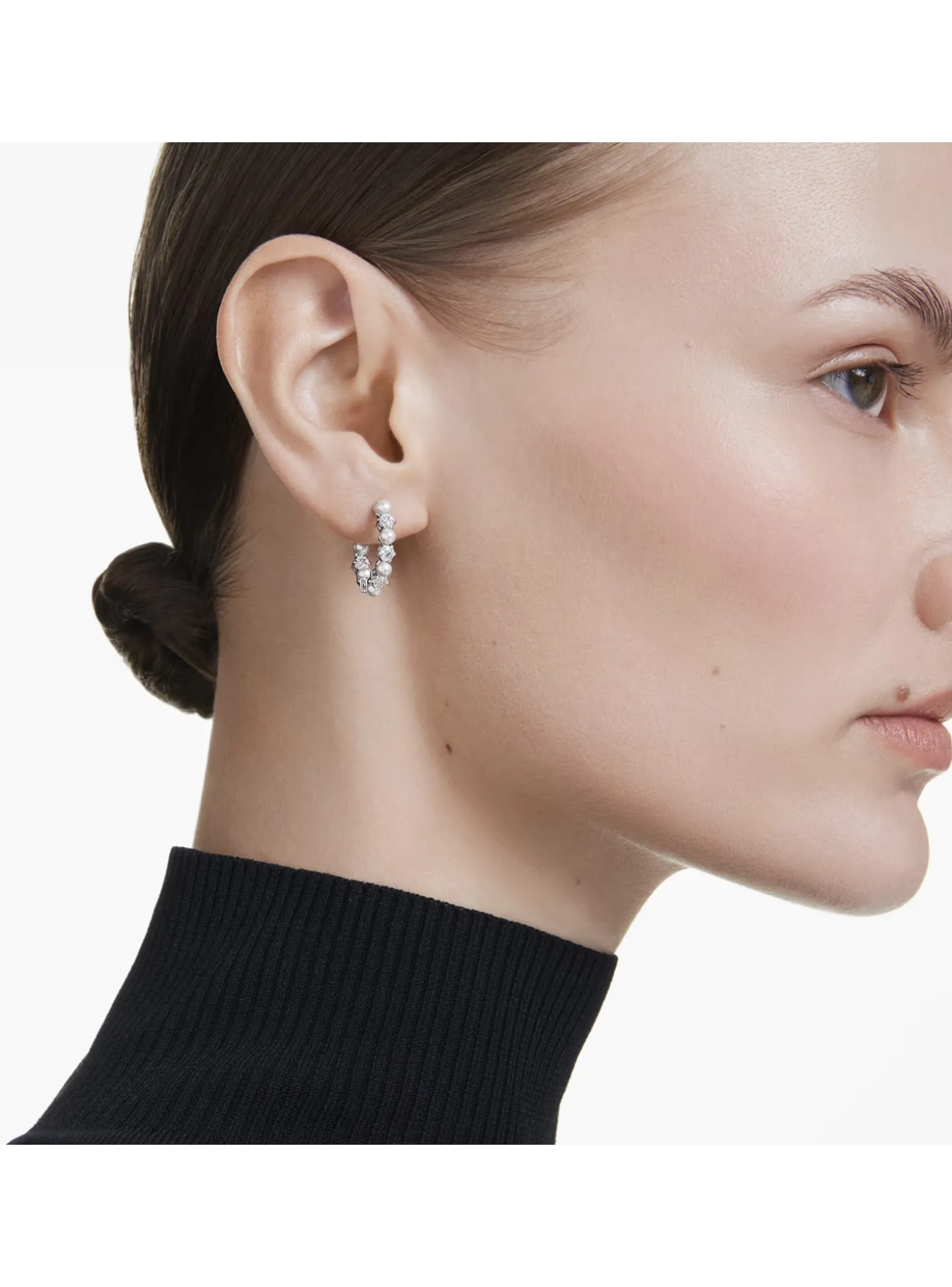 Boucles d'oreilles Swarovski Matrix cristal et perle