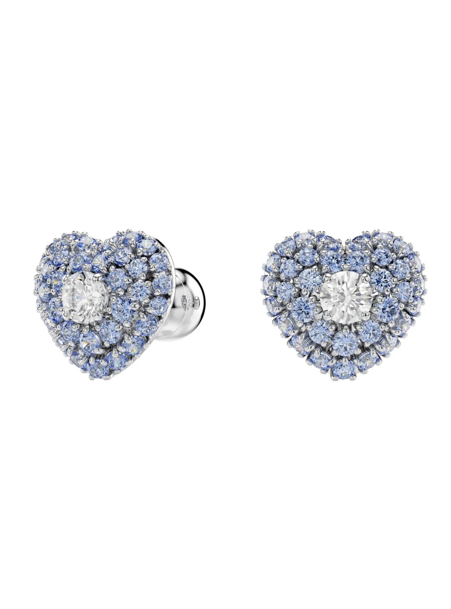 Boucles d'oreilles Swarovski Hyperbola coeur bleu