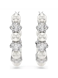 Boucles d'oreilles Swarovski Matrix cristal et perle