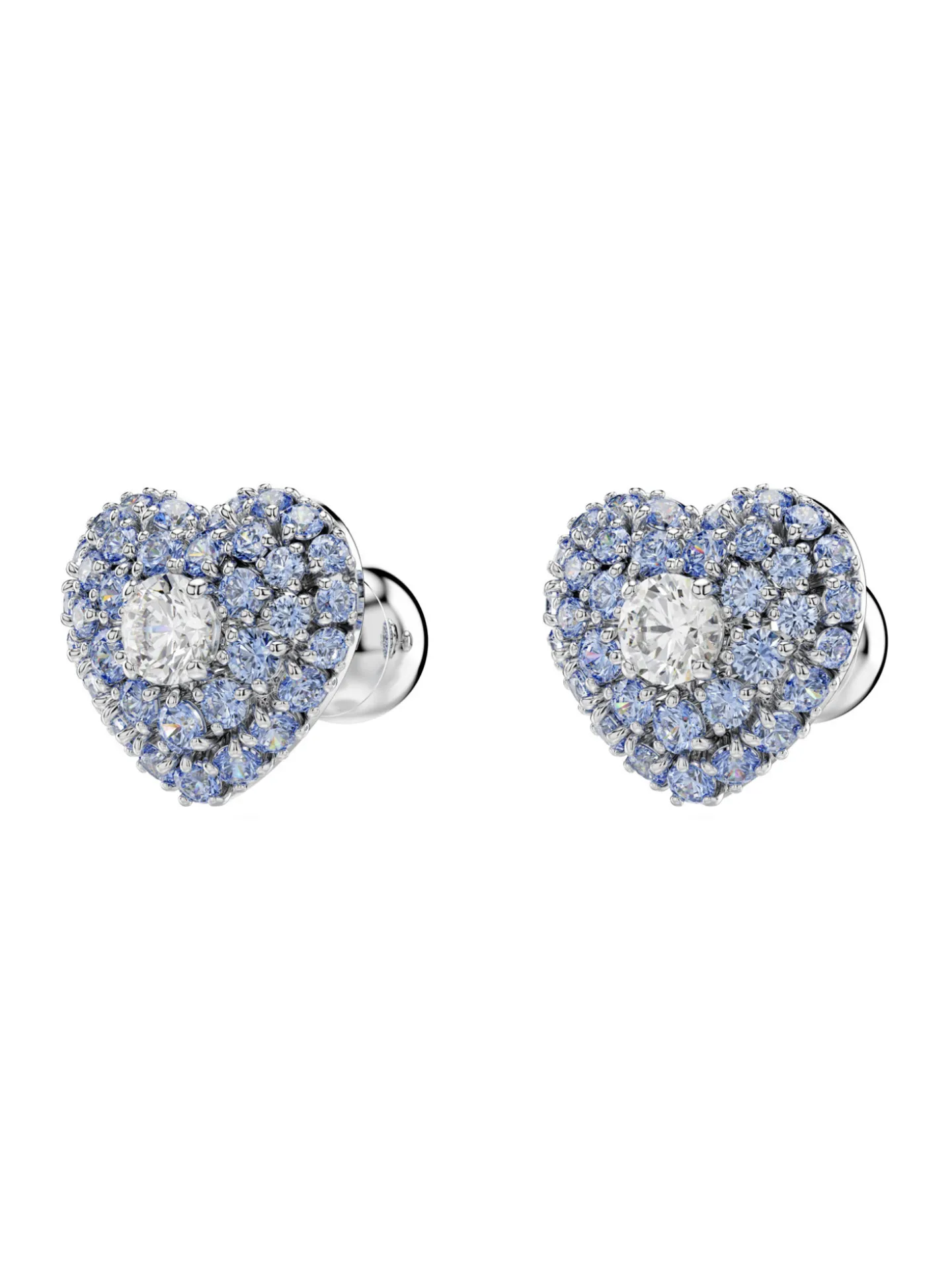 Boucles d'oreilles Swarovski Hyperbola coeur bleu
