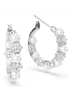 Boucles d'oreilles Swarovski Matrix cristal et perle