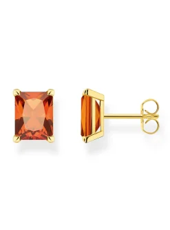 Boucles d'oreilles Thomas Sabo argent doré oxyde_x005f_x000D_orange rectangulaire