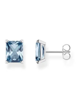 Boucles d'oreilles Thomas Sabo argent oxyde bleu_x005f_x000D_rectangulaire