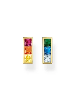 Boucles d'oreilles Thomas Sabo argent doré oxydes_x005f_x000D_arc-en-ciel