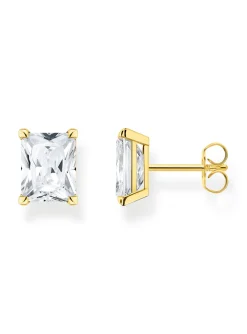 Boucles d'oreilles Thomas Sabo argent doré oxyde_x005f_x000D_rectangulaire