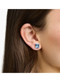 Boucles d'oreilles Thomas Sabo argent oxyde bleu_x005f_x000D_rectangulaire