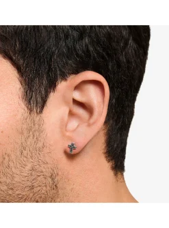 Boucles d'oreilles Thomas Sabo croix oxydes noirs