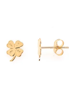 Boucles d'oreilles trèfle en or 9 carats