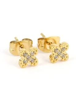 Boucles d'oreilles Zag Bijoux Mini Boa acier doré