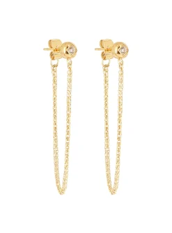 Boucles d'oreilles Zag Bijoux Enia acier doré oxydes