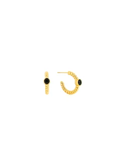 Boucles d'oreilles Zag Bijoux Zana acier doré