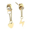 Boucles d'oreilles Zag Bijoux Roma acier doré