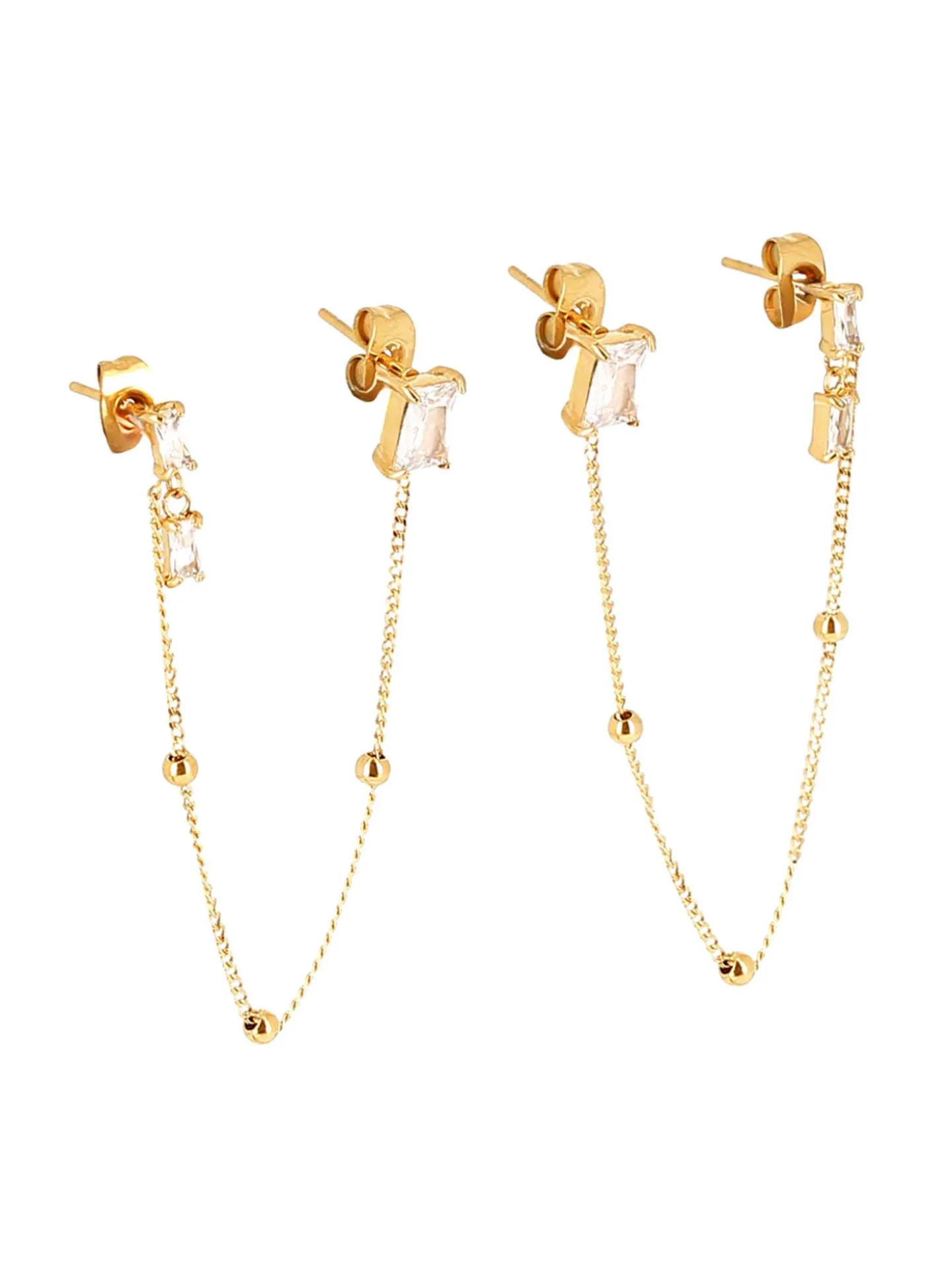 Boucles d'oreilles Zag Bijoux Cadezia acier doré