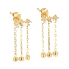 Boucles d'oreilles Zag Bijoux Poseidon acier doré_x005f_x000D_zirconium