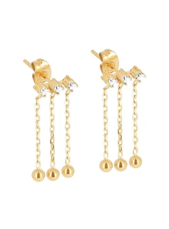 Boucles d'oreilles Zag Bijoux Poseidon acier doré_x005f_x000D_zirconium