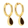 Boucles d'oreilles Zag Bijoux nacre noire