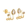 Boucles d'oreilles Zag Bijoux Nacre Oz