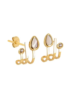 Boucles d'oreilles Zag Bijoux Nacre Oz