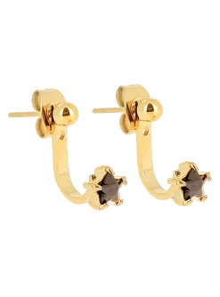 Boucles d'oreilles Zag Bijoux étoile en oxyde noir