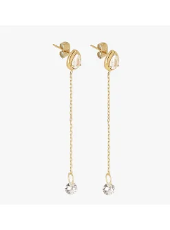 Boucles d'oreilles Zag Bijoux gouttes oxydes chaîne