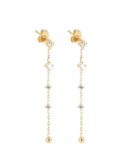 Boucles d'oreilles Zag Bijoux Bruma acier doré