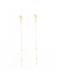 Boucles d'oreilles Zag Bijoux pendantes acier doré
