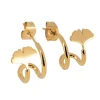 Boucles d'oreilles Zag Bijoux acier doré
